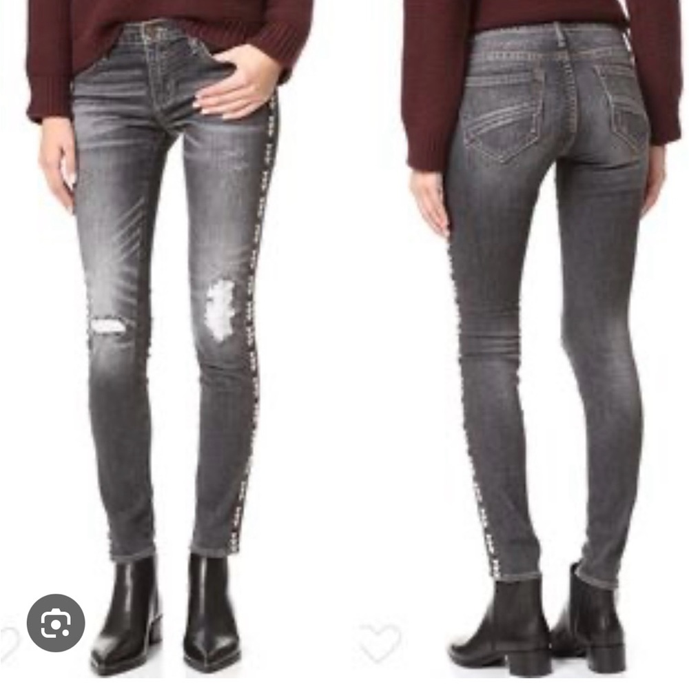 DRIFTWOOD Marilyn Sundance Gray Distressed Jeans